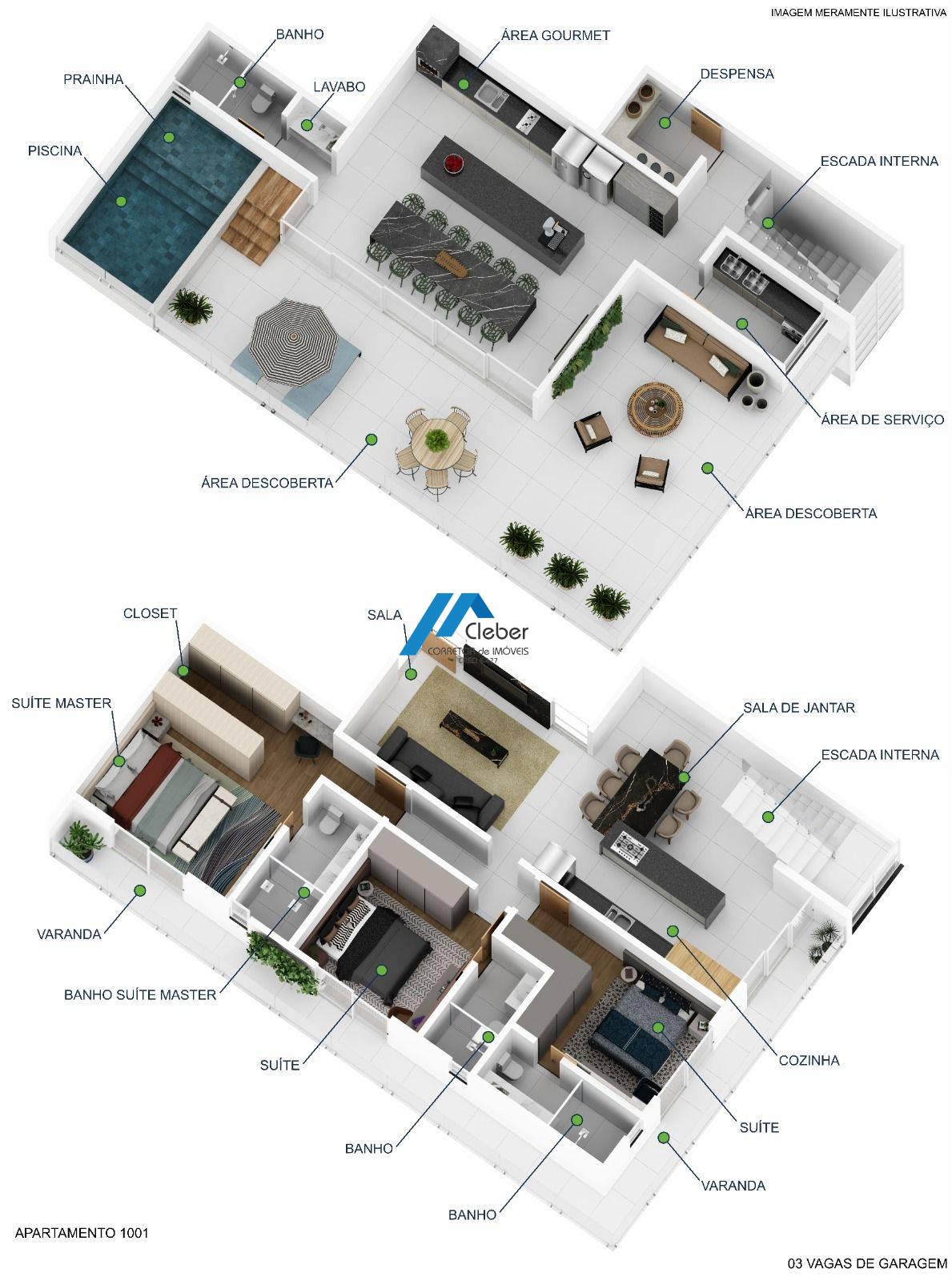 Apartamento de luxo com 3 quartos, à venda em Divinópolis, Sidil Apartamento de luxo com 3 quartos, à venda em Divinópolis, Sidil - CLÉBER IMÓVEIS
