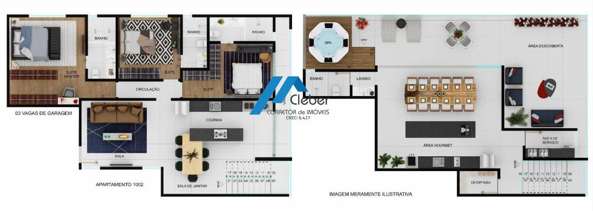 Apartamento de luxo com 3 quartos, à venda em Divinópolis, Sidil - CLÉBER IMÓVEIS