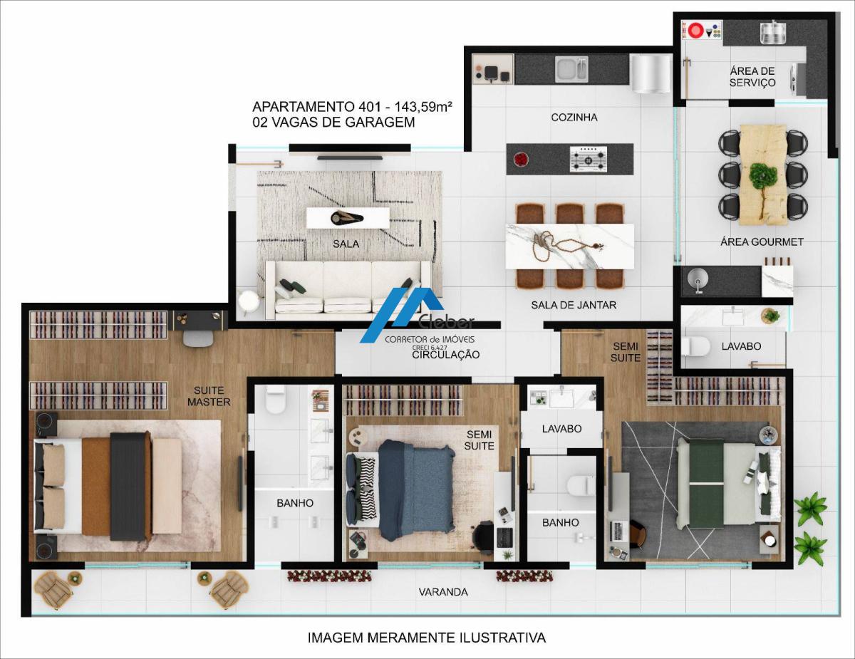 Apartamento de luxo com 3 quartos, à venda em Divinópolis, Sidil Apartamento de luxo com 3 quartos, à venda em Divinópolis, Sidil - CLÉBER IMÓVEIS