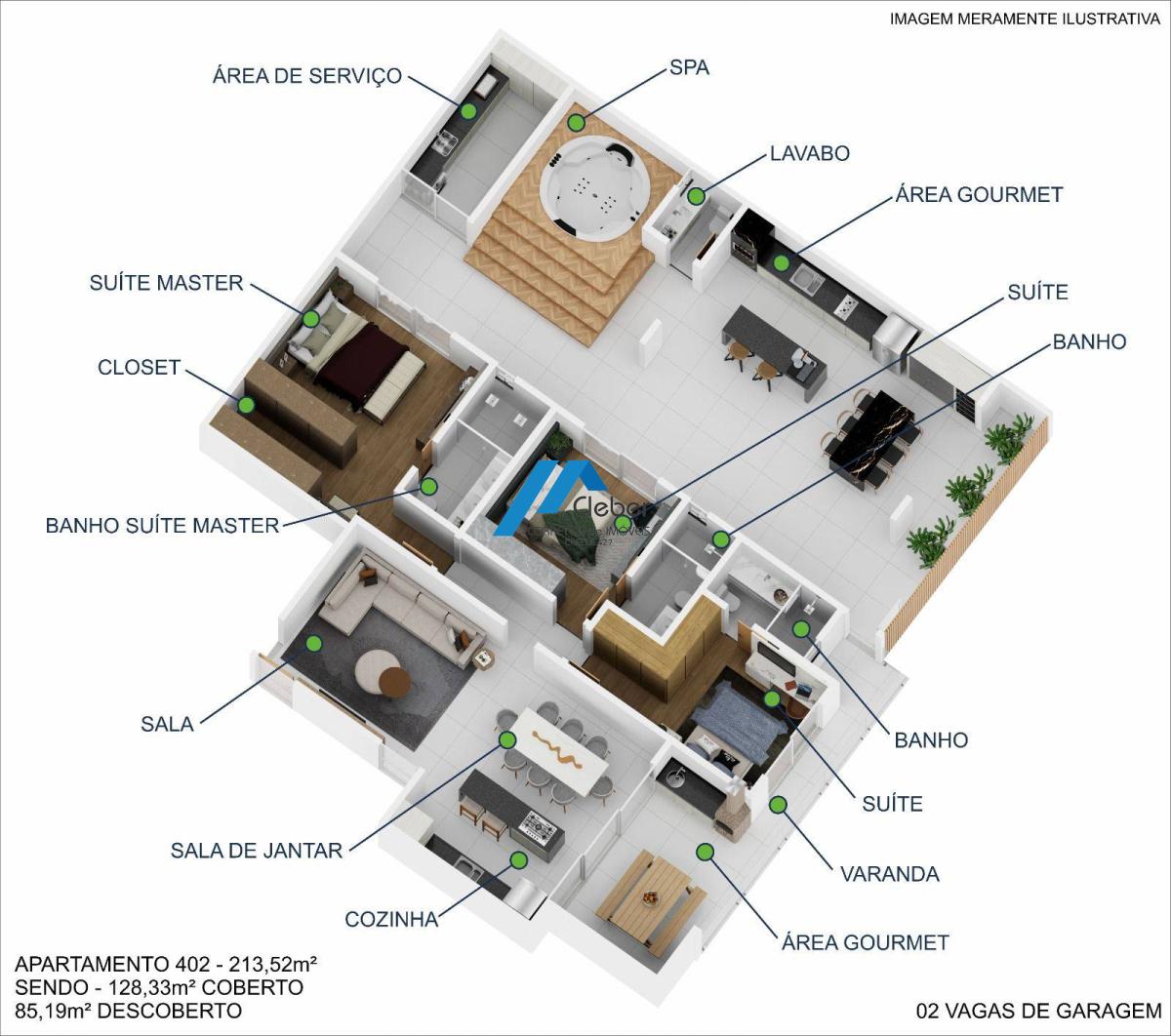Apartamento de luxo com 3 quartos, à venda em Divinópolis, Sidil Apartamento de luxo com 3 quartos, à venda em Divinópolis, Sidil - CLÉBER IMÓVEIS