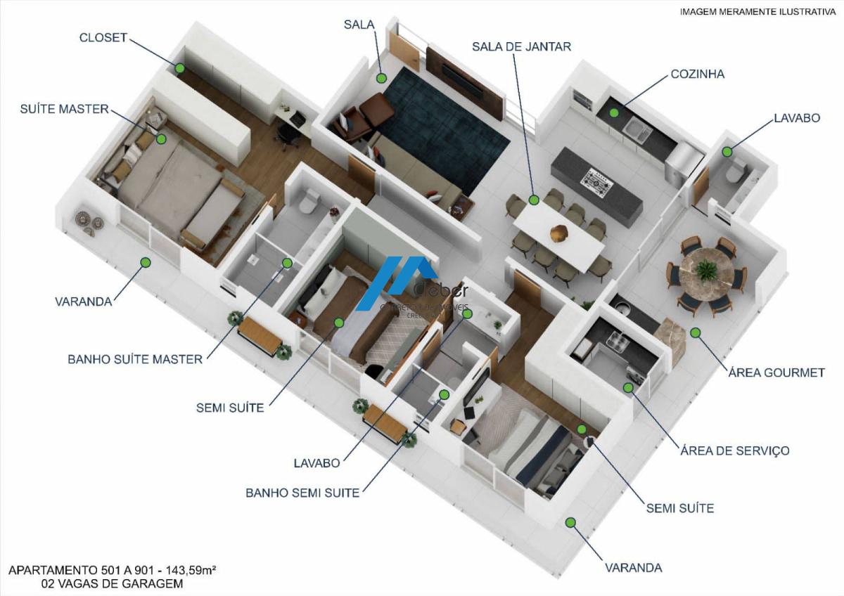 Apartamento de luxo com 3 quartos, à venda em Divinópolis, Sidil Apartamento de luxo com 3 quartos, à venda em Divinópolis, Sidil - CLÉBER IMÓVEIS