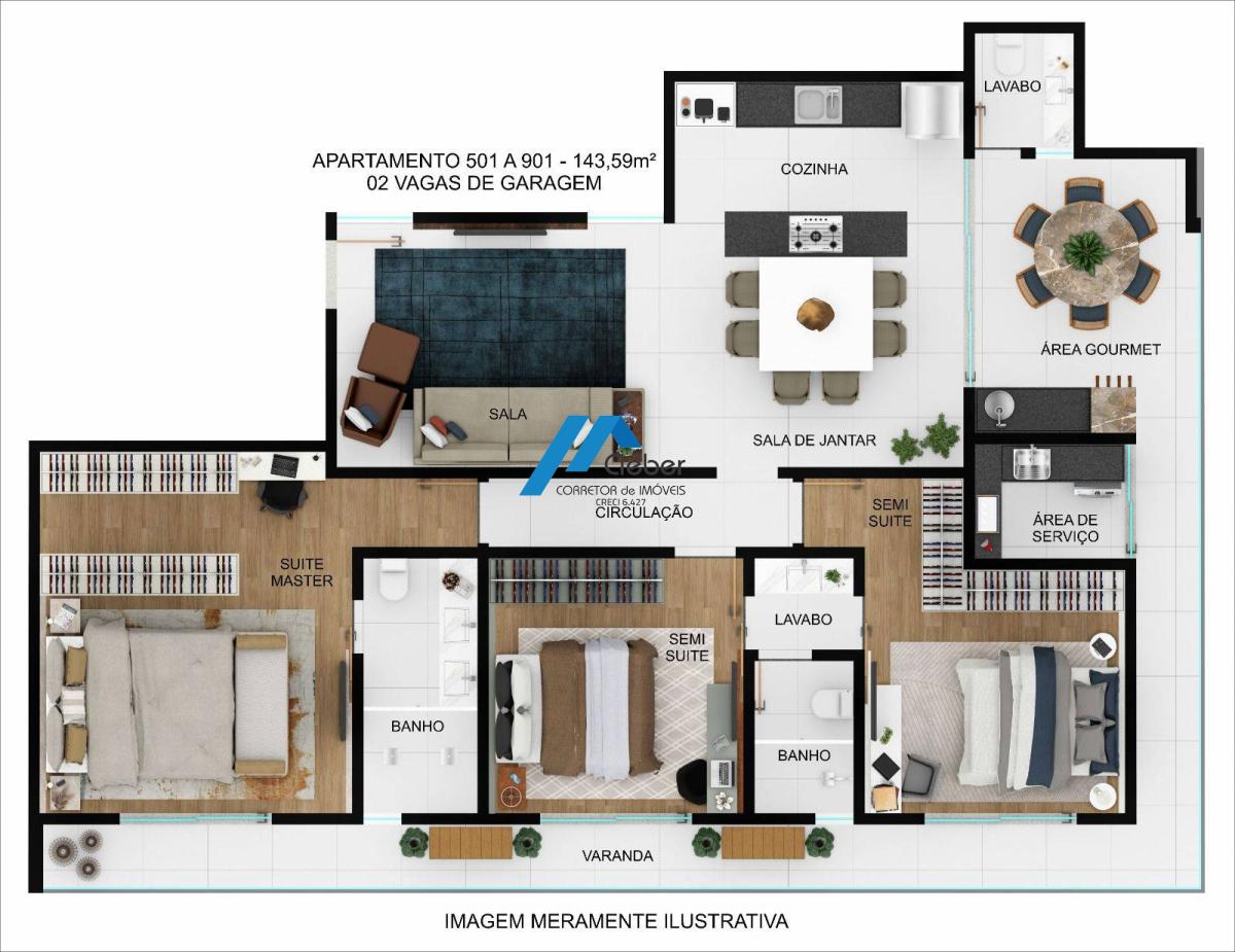 Apartamento de luxo com 3 quartos, à venda em Divinópolis, Sidil Apartamento de luxo com 3 quartos, à venda em Divinópolis, Sidil - CLÉBER IMÓVEIS