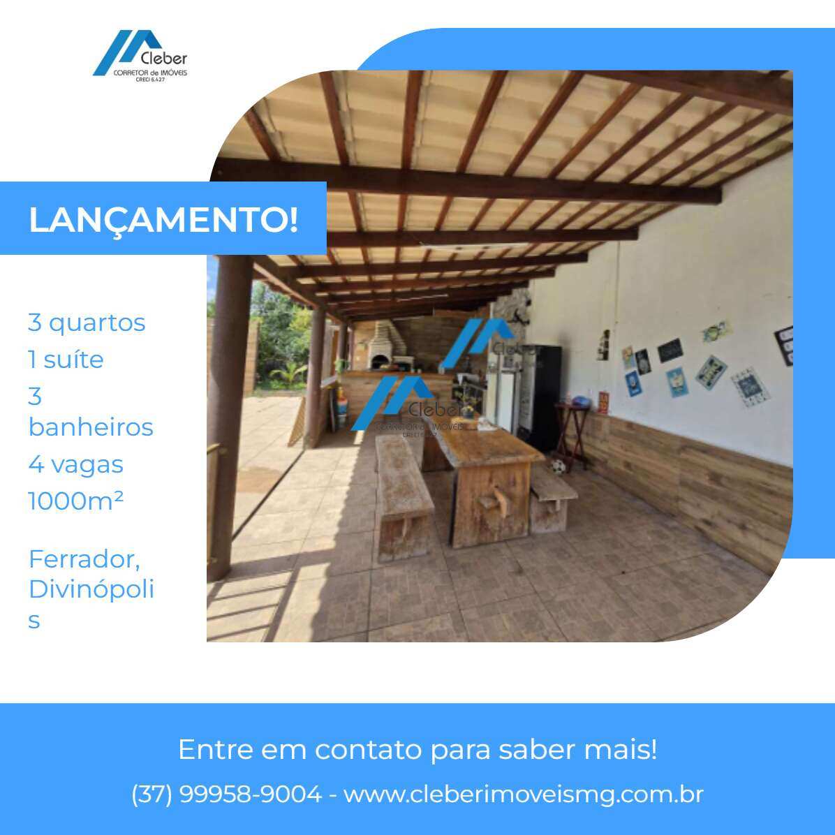 Ótima chácara à venda, escriturada, local tranquilo e seguro. Informações 3799958-9004 - CLÉBER IMÓVEIS